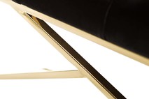 Банкетка черная велюровая GY-BEN7835GOLD-BL